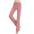 thumbnail image 5 of High Waist Wide Leg Yoga Pants Women Tummy Control Bootcut Flare Lounge Leggings Comfy Loose Casual Workout Drawstring, 5 of 7