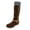 Brown, variant on Gubotare Womens Work Boots Knee High Boots Comfortable Platform Tall Boots for Women High Heel Side Zipper Long Boots (Green,7)