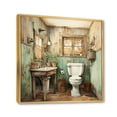 thumbnail image 2 of Designart "Retro Farmhouse Toilet Vintage Elegance II" Bath & Laundry Floater Framed Wall Art Living Room, 2 of 7