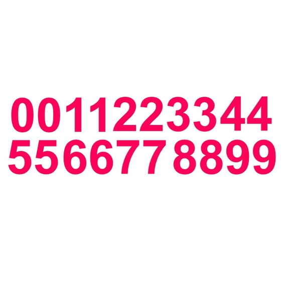 3" Inch Premium Mailbox Number Vinyl Decal Sticker Sheet (Hot Pink) | Waterproof and Fade-Resistant | Easy to Install Adhesive Vinyl Digits | Home, Apartment, Condo or Business by CustomDecal US
