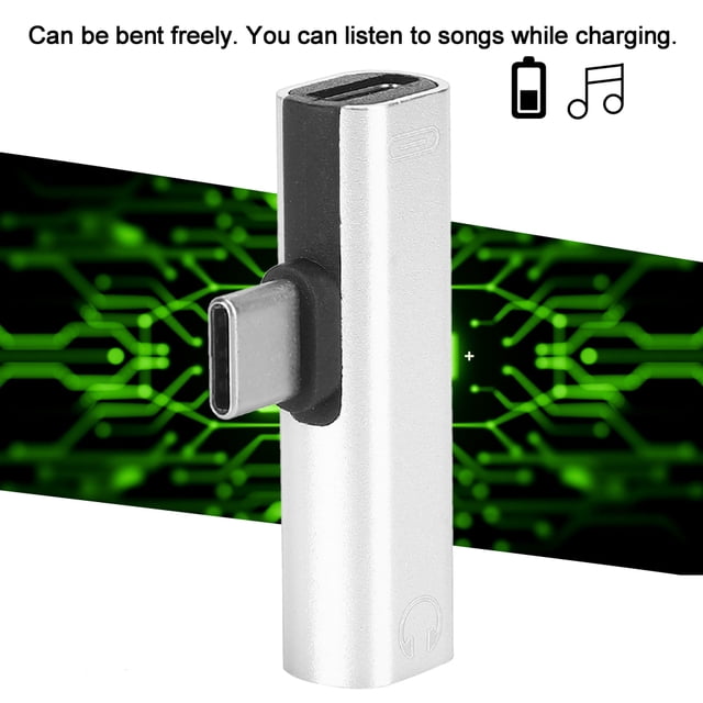 2 Pcs Câble Audio Type C vers 3.5mm pour Charge et Synchronisation Musicale, Compatible avec Divers Modèles de Téléphones Mobiles Type C