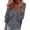 Gray, variant on Blouses for Women Dressy Plus Size Button Ruffle Shirts V-Neck Casual Loose Fit Long Sleeve Top Comfy Solid Color Office (White,XL)