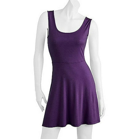 Juniors' Knit Fit N Flare Dress - Walmart.com