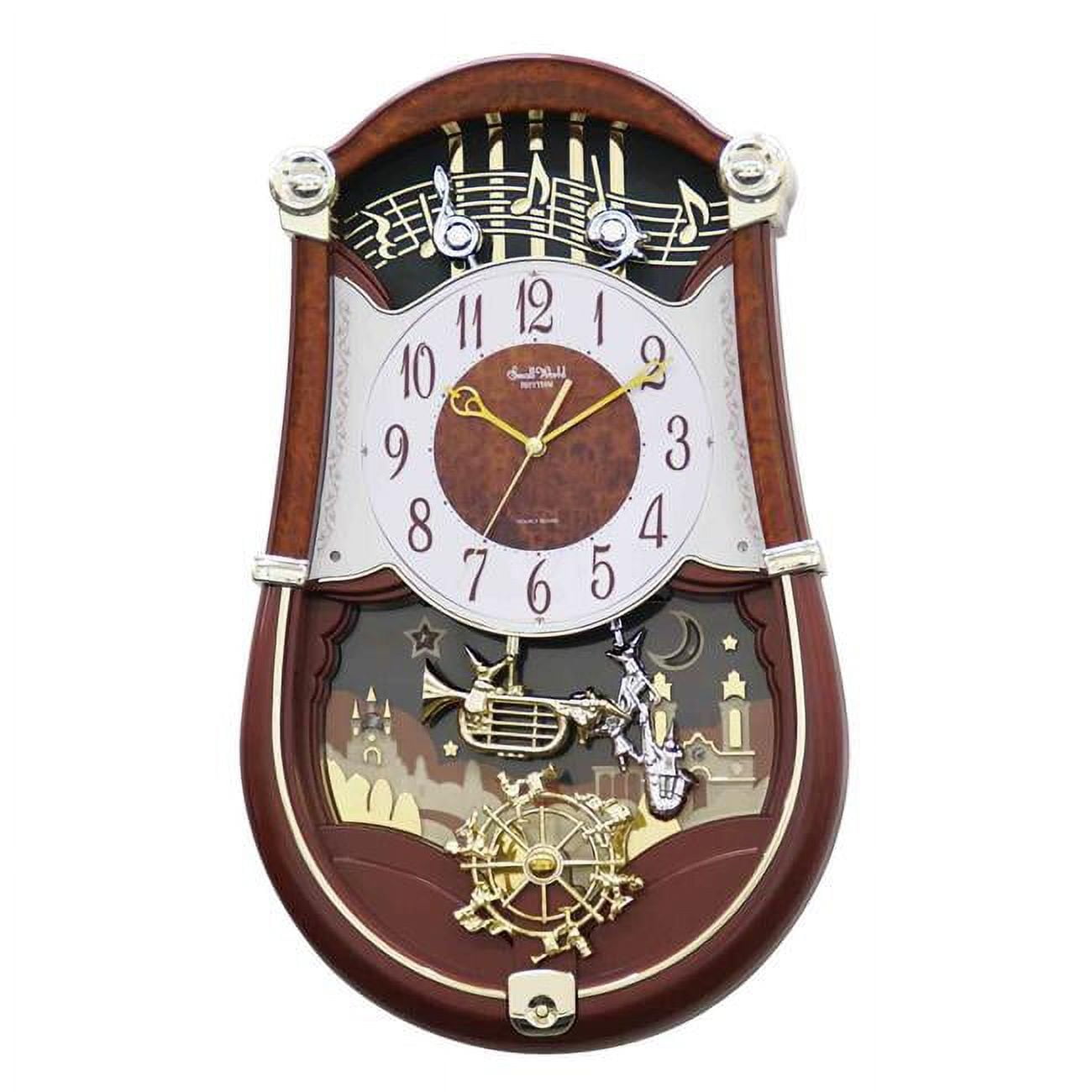 Seiko Quiet Wall Light Melodies in Motion Clock 2019 with 13 Blue Red Swarovski Crystals Walmart