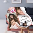 thumbnail image 4 of Personalised Blanket Custom Blanket with Collage Photos Text, Custom Soft Flannel Blanket for Family Friends Kids Couple, Personalized Gifts for Christmas Xmas New Year Birthday Wedding Anniversary, 4 of 6