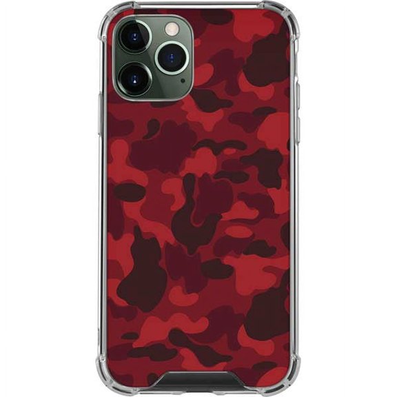 Skinit Camouflage Red Street Camo iPhone 12 Pro Clear Case