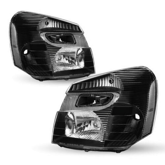 For 2005-2009 Chevy Equinox Headlights Halogen Black Housing Headlamps L R 05-09