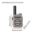 thumbnail image 3 of Mini walkie talkie perfecl dos vías portátil clip trasero Caqui, 3 of 8