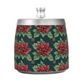 thumbnail image 7 of Yayeee Ashtray with Lid for Cigarette Smokeless Stainless Steel Home Ash Holder, Red Christmas Poinsettias, 7 of 7