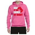 thumbnail image 2 of Wild Bobby,Dad by Day Gamer by Night Funny Gaming Dad Gift, Father's Day, Unisex Graphic Hoodie Sweatshirt, Neon Pink, Large, 2 of 3