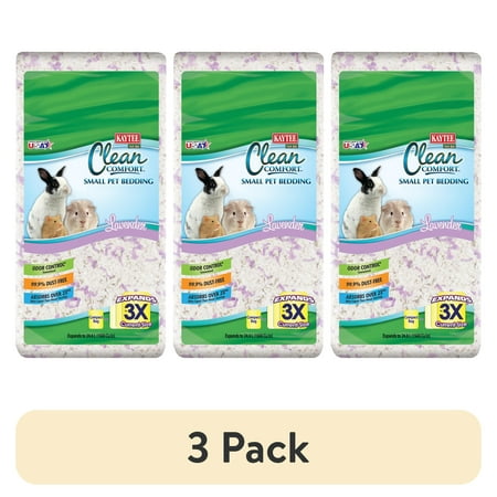 (3 pack) Kaytee Forti-Diet Clean Comfort Small Animal Bedding Lavender 24.6L