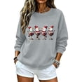 thumbnail image 5 of Yertdoel Christmas Sweatshirts for Women Fashion Print Round Neck Loose Pullover Top Fall Winter Holiday Comfy Casual Shirts, 5 of 7