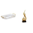 thumbnail image 1 of Bandeja Organizadora De Tocador Rectangular Nórdica Y Estatua Abstracta De Fuego De Resina Con Forma De Llama, Escultura De Arte Moderno Para Comedor, Oficina, Dormitorio Y Armario., 1 of 8