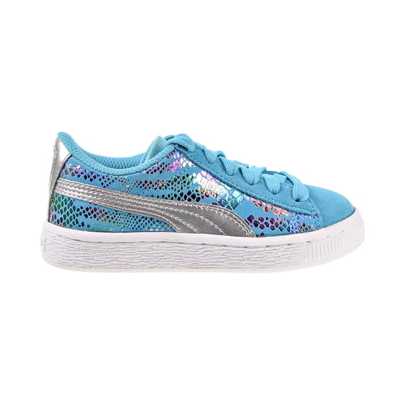 Puma Suede Sportlux PS Little Kid's Shoe Blue Atoll-Puma Silver 361550-03