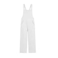 thumbnail image 5 of MHOSTAFH Girls Straight Leg Jumpsuit with Pockets Kids Casual Sleeveless Romper Overalls Summer Clothes for 5-15 Years, 5 of 9