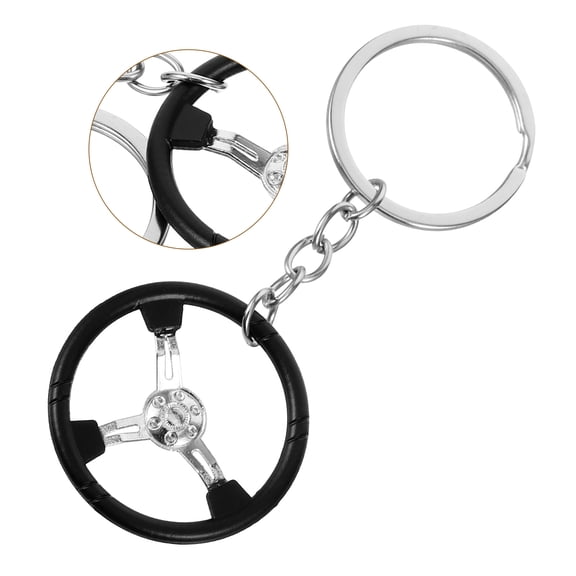 KALLORY 1Set Zinc Alloy Key Ring for Car Keys with Delicate Pendant Design