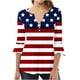 thumbnail image 2 of Fiudx Ofertas Flash Del Día Camiseta Estampada a La Moda para Mujer, Blusa con Mangas 3/4, Camisetas Informales con Cuello En V, 2 of 5