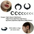 thumbnail image 3 of QQTDFG 8/18Pcs Acrylic Nose Rings C Shape Buffalo Septum Piercing Ear Stretching Kit-Mix Color-8pcs-14g (1.6 mm), 3 of 9