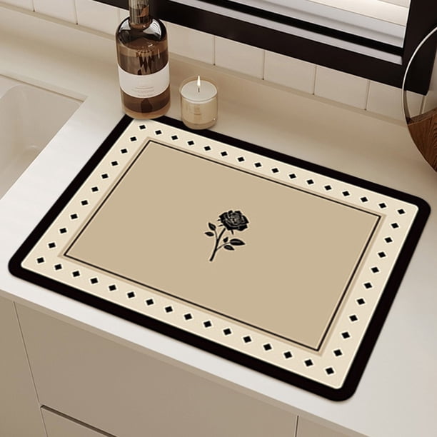 Xihbxyly Almohadilla de Goma para Fregadero, Tapete Absorbente de Secado, Almohadilla Antideslizante para Cocina y Baño, Material de Goma Resistente a Los Olores, Protección para Encimeras, Solución