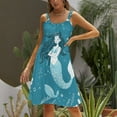 thumbnail image 3 of Ladies' Summer Dress Beach Sleeveless Ocean Cute Mermaid T-shirt Vest Sun Skirt, 3 of 8