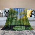 thumbnail image 2 of Shiartex Art Green Gifts Blanket Super Soft Flannel Blanket for Bed Sofa Living Room Decor All Seasons Blanket 60x80in, 2 of 6