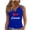 Blue, variant on Women's Summer Tank Top Maple Leaf Print V-Neck Sleeveless Tops