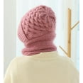 thumbnail image 3 of Winter Versatile Knitted Hooded Scarf for Women, Integrated Ear Protection Windproof Cap Scarf,Warm Ear Protection Knitted Hat for Women,Stretchy Knitted Scarf Hat, 3 of 9