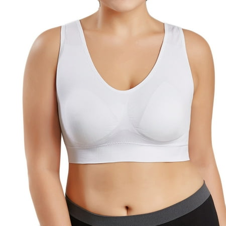 XMMSWDLA Women s Pure Comfort Light Support Pullover Wireless T-Shirt Bra with Moisture-Wicking Nursing Bras for Breastfeeding