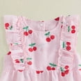 thumbnail image 5 of NOLDARES Infant Toddler Baby Girl Summer Clothes Short Sleeve Romper Jumpsuit Dress One Piece Bodysuit Summer Outfit(Light Pink,6-12 Months), 5 of 6