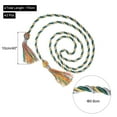 thumbnail image 2 of Uxcell 2Pack 67" Graduation Honor Cord with Tassel Braided Graduation Rope Green/White/Yellow, 2 of 6