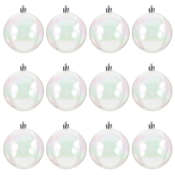 Niceauty 12Pcs Holiday Ornament Plastic Christmas Ball for Tree and 3In