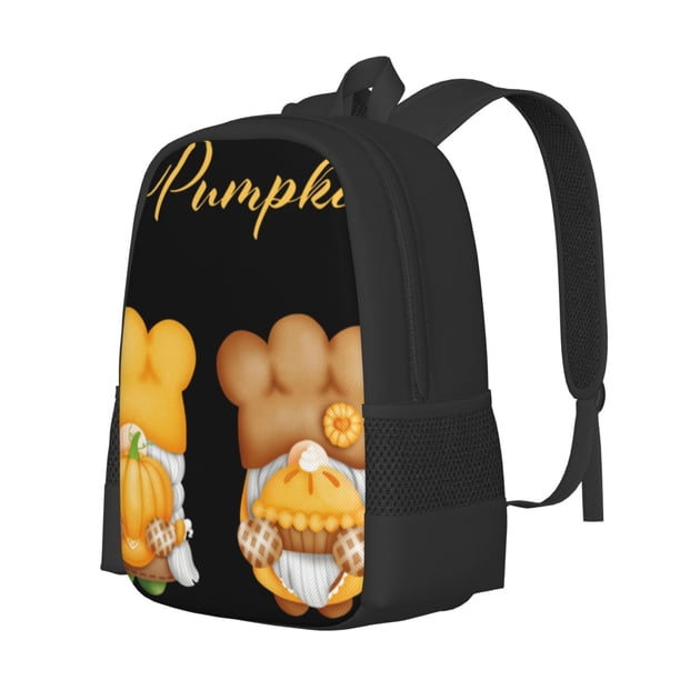 Easygdp Pumpkin Pie Gnome Mochila de Gran Capacidad Minimalista Ideal para Escuela, Viajes y Uso Diario