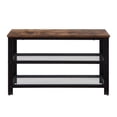 thumbnail image 2 of Acme Taurus Shoe Rack in Rustic Oak & Black Finish, 2 of 3
