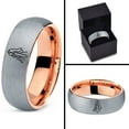 thumbnail image 4 of Best Gifts for Him Tungsten Gamer Wide Grey Ring Fathers Day Nana Gift Maximalist Jewelry, 4 of 7