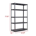 thumbnail image 3 of CRO Decor Heavy Duty 5-Tier Metal Shelving Unit Weight Capacity 2500 Lbs, 3 of 19