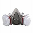 thumbnail image 3 of Respirador Máscara de gas reutilizable de media cara con gafas de seguridad, filtros para pintura, productos químicos, vapor orgánico, carpintería y otra protección laboral, 3 of 4