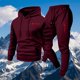 thumbnail image 3 of Ceisia Men's Loose Fit Heart & Love Print Hooded Sweatshirt & Jogger Set - Warm Stretch Casual Two-Piece Tracksuit Gifts, 3 of 5