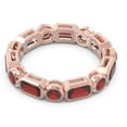 thumbnail image 3 of 5.00 Carat Designer Garnet Gemstone Anniversary Eternity Bands for Women Solid 18K Rose Gold Size 8.5 by Diamond-Capitals, 3 of 8