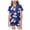 Blue, variant on Girls Personality Pajama Set Two Piece Outfit With Shirt And Pants Featuring Pockets For Holiday Christmas Sleepwear Comfort Khaki 2-3 Years