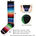 thumbnail image 3 of FREEAMG Mexican Serape Blanket Stripes Compression Socks Women Men Knee High Stockings for Sports,Running,Travel 2Pair, 3 of 7