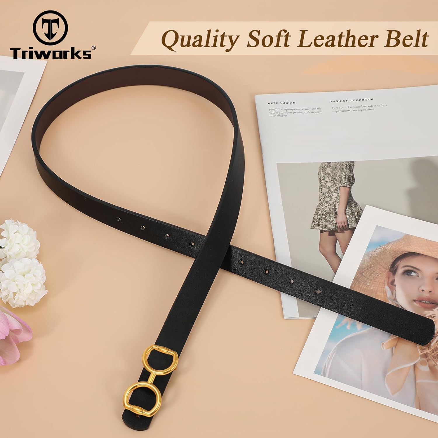 4629 Reversible Belts For Women Leather Ladies Waist Belt Jeans Pants Reversible Leather Belt for Women, Fashion Ladies Belt for  main image 3
