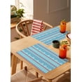 thumbnail image 4 of Bohemian Ethnic Placemats Set of 8 Red Blue Floral Lines Linen Texture Heat Insulation Washable Place Mats, Rustic Non-Slip Table Mats for Dining Table Party Kitchen Decor,13x19 Inch, 4 of 4