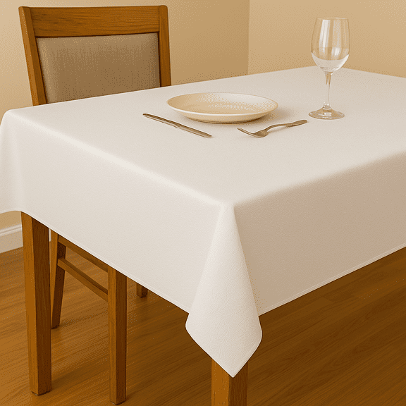 Dependable Industries White Vinyl Dining Table Pad, 108" x 52"