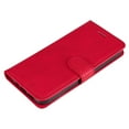 thumbnail image 4 of Compatible with Samsung Galaxy M33 5G Case Premium Leather Cover with Cash Card Slots Soft TPU Back Cover Magnetic Flip Leather Wallet Case - Red, 4 of 5
