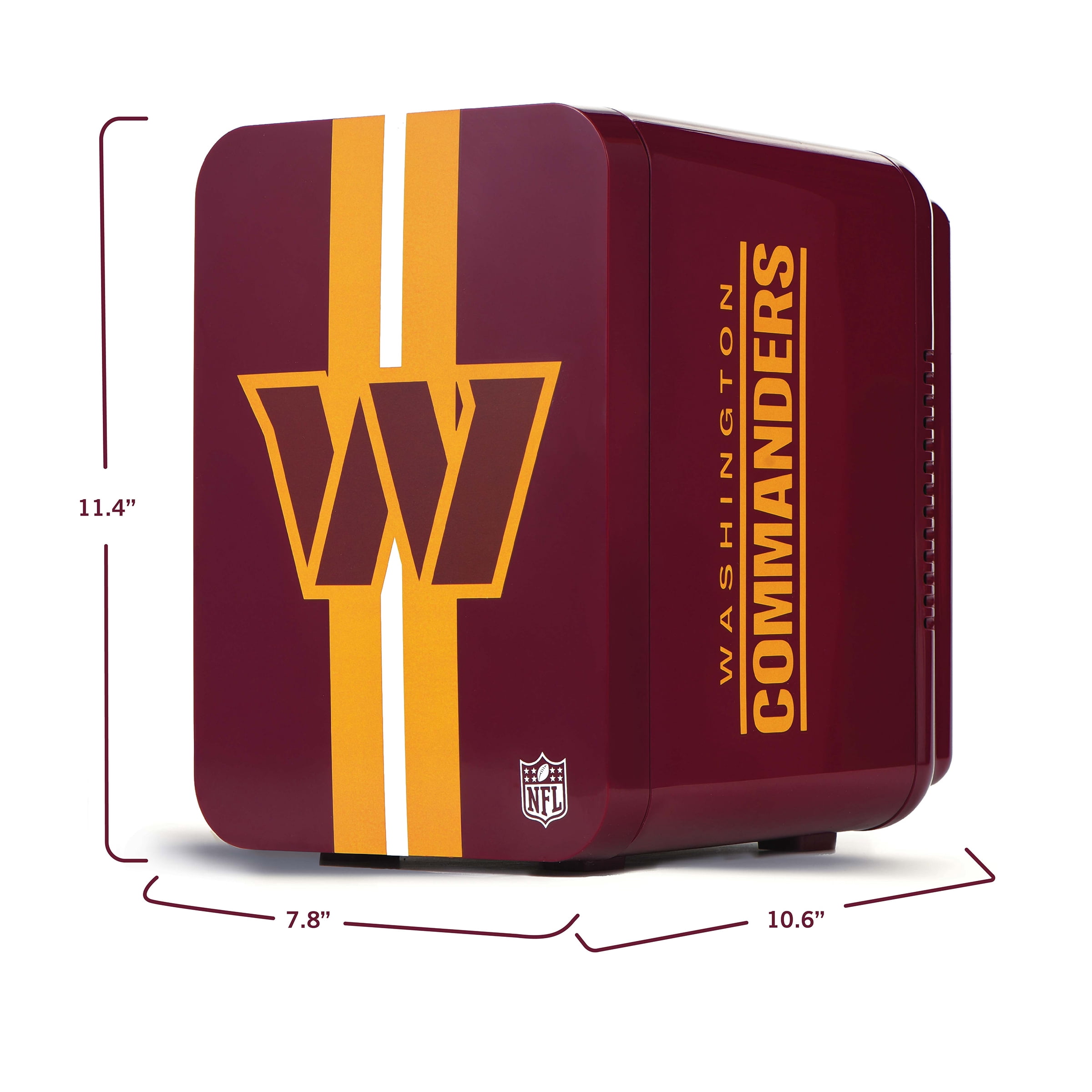 NFL Washington Commanders Mini Fridge, Burgundy, 4L, 6 Cans