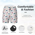 thumbnail image 3 of Sikiie Sea Turtle Print Men's Double Layer Swimming Trunks, Adjustable Waistband and Pockets Sports Swimming Trunks, Beach Swimwear-Large, 3 of 6