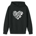 thumbnail image 2 of Eltusu Boys Valentines Hoodies, Long Sleeve Relaxed Fit Fashion Heart Graphic Pullover Sweatshirts Black Size 13-14 T, 2 of 3