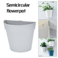 thumbnail image 2 of Gnwei Planter Pots - 1 Pack Wall Hanging Planter Pots for Indoor and Outdoor Plants, 6.4 Inch Half-Moon-Shaped Plastic Wall Planter, Wall Mounted Succulent Planters, 2 of 4