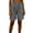 Gray, variant on Women's Casual Linen Shorts Elastic Waist Summer Beachwear Bermuda Pants Gray XL