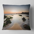 thumbnail image 2 of Designart Dark Waters at Sunset - Seashore Photography Throw Pillow - 18x18, 2 of 5